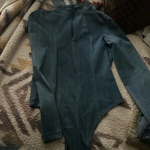 Body suit light weight jean material